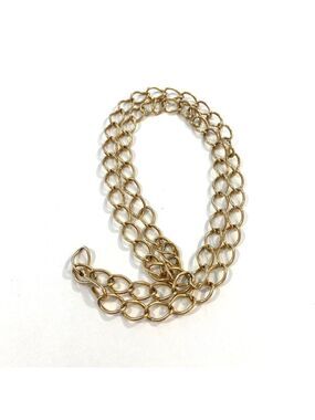 Gold-Tone Chain Link Adjustable Waist Belt Y2K-Inspired Early 2000s Style